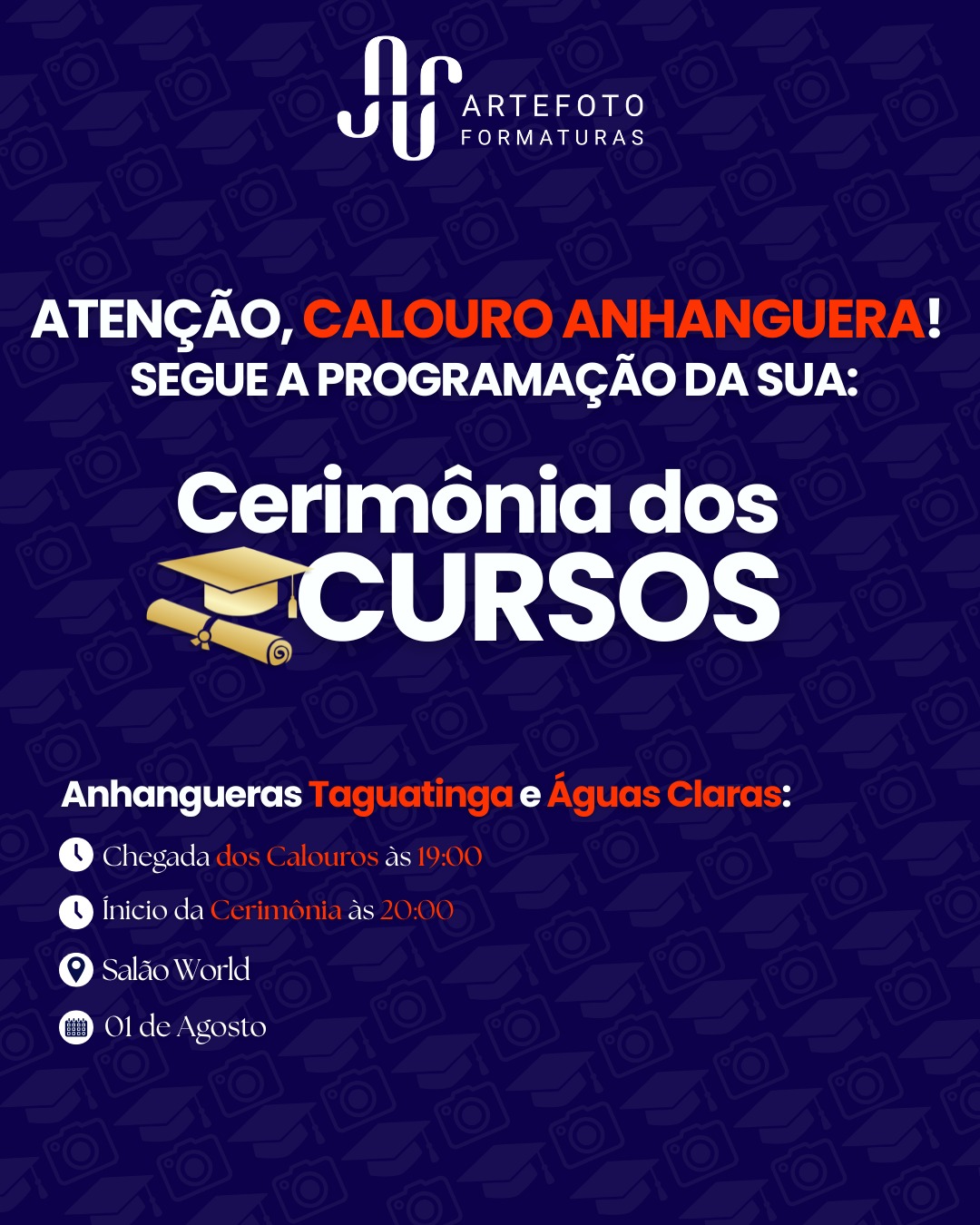 CERIMÔNIA DOS CURSOS - ANHANGUERA AGUAS CLARAS E TAGUATINGA